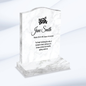 Issa Blanco Curved Headstone