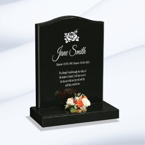 Issa Negro Curved Headstone