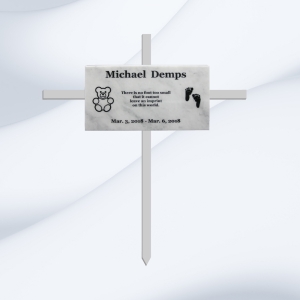 White Marble Grave Marker